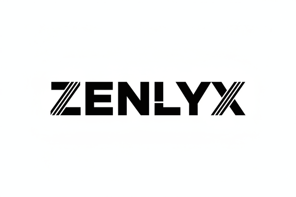 "ZENLYX" TYPOGRAPHY TRANSPARENT BACKGROUND